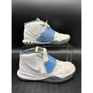 Nike Kyrie 6 GS Basketball Sneakers Shoes BQ5600-146 Youth Size 2.5Y White Blue